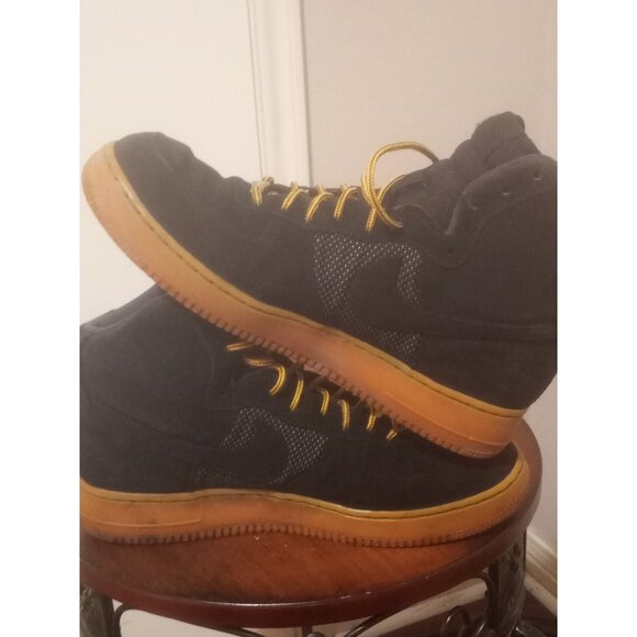 Air Force 1 High Black Gum Size 10 Mens Nike 2016 806403-003 AF1 07 LV8 No Box - Picture 13 of 14